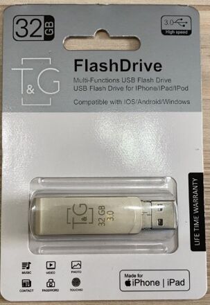 USB + Lightning + Micro Flash Drive T&G TG007 32GB USB 3.0