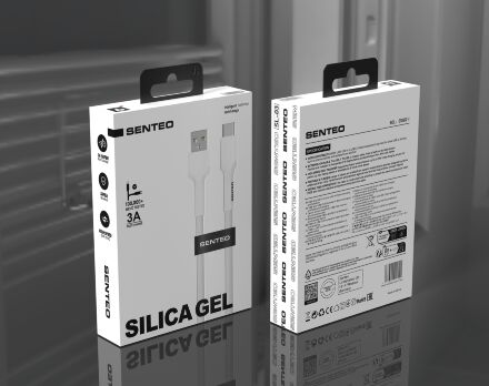 USB Cable Senteo SL-03 soft silicone USB A - USB C 1M