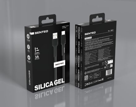 USB Cable Senteo SL-03 soft silicone USB A - USB C 1M