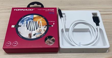 USB Cable TORNADO TX12 Silicone Lightning 2.4A 1m