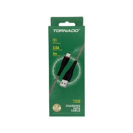 USB Cable TORNADO TX10 Тканевая Оплётка Type-C
