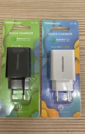 Сетевое Зарядное Устройство TORNADO TD-15 (1USB QC3.0)