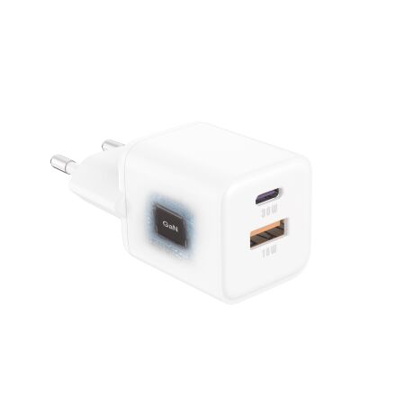 Сетевое Зарядное Устройство Senteo Z-10 1USB-C+1USB-A PD30W GaN/QC3.0 18W