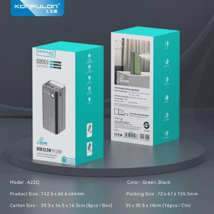 Power Bank Konfulon A22Q 50000mAh 22.5W