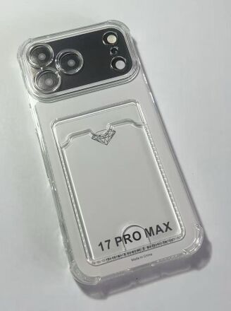 Case Clear Card Holder for Apple Iphone 17 ProMax