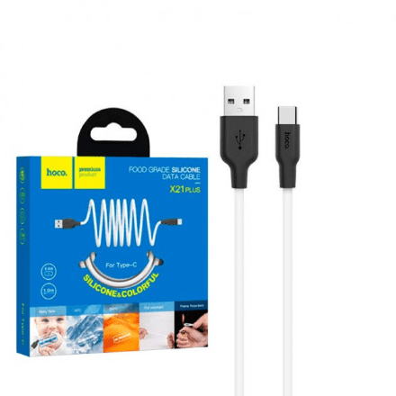 USB Cable Hoco X21 Plus Silicone Type-C 1m