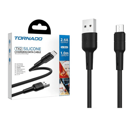 USB Cable TORNADO TX2 Silicone Micro 2.4A/1m