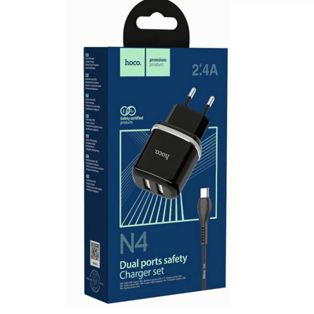 Мережевий Зарядний Пристрій Hoco N4 Aspiring 2USB Micro